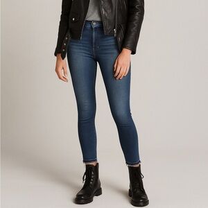 Rag & Bone Ankle Skinny Jeans Women’s 28 – Dark Wash, Raw Hem, Stretch Denim